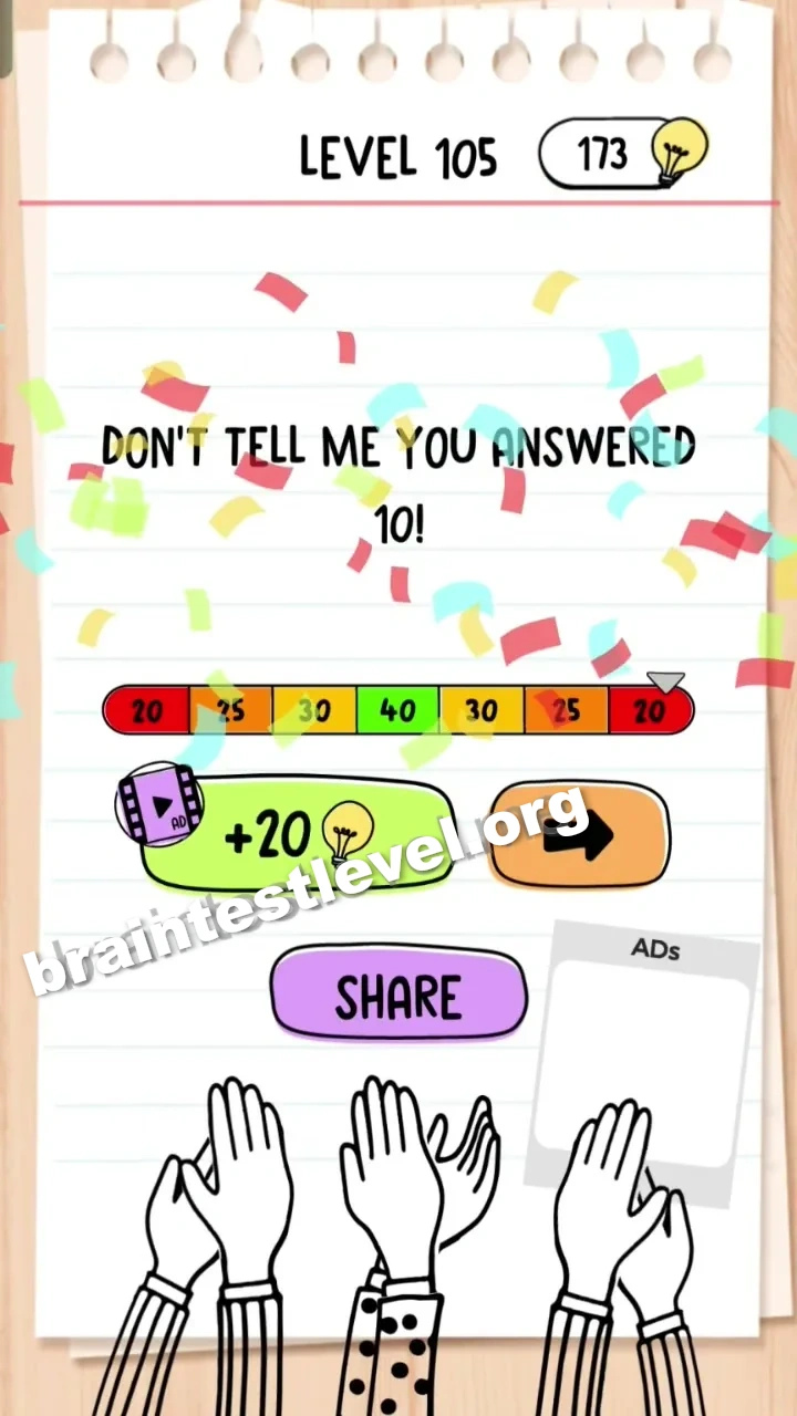 Brain Test Level 105 screenshot 2