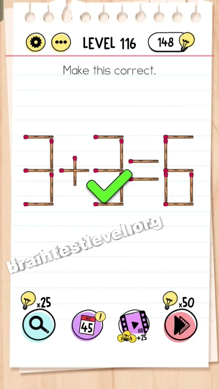 Brain Test Level 116 screenshot 2