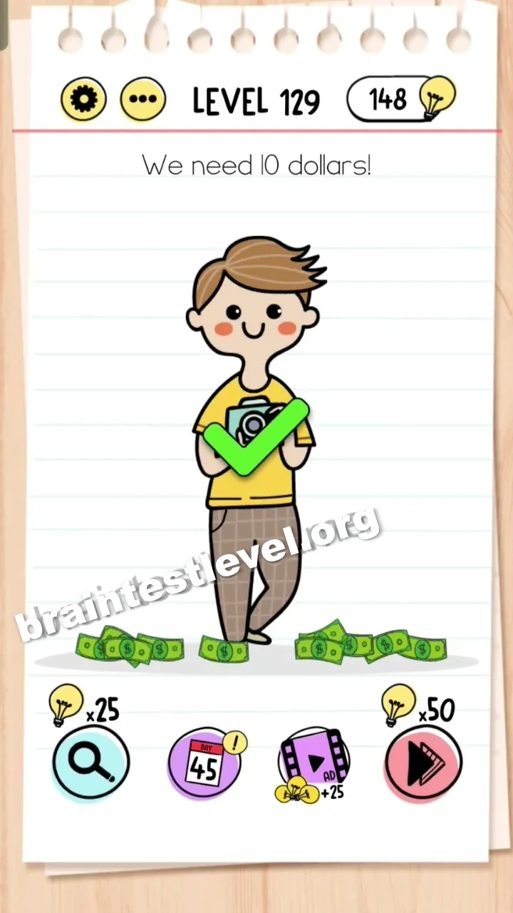 Brain Test Level 129 screenshot 2