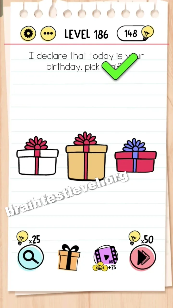 Brain Test Level 186 screenshot 2