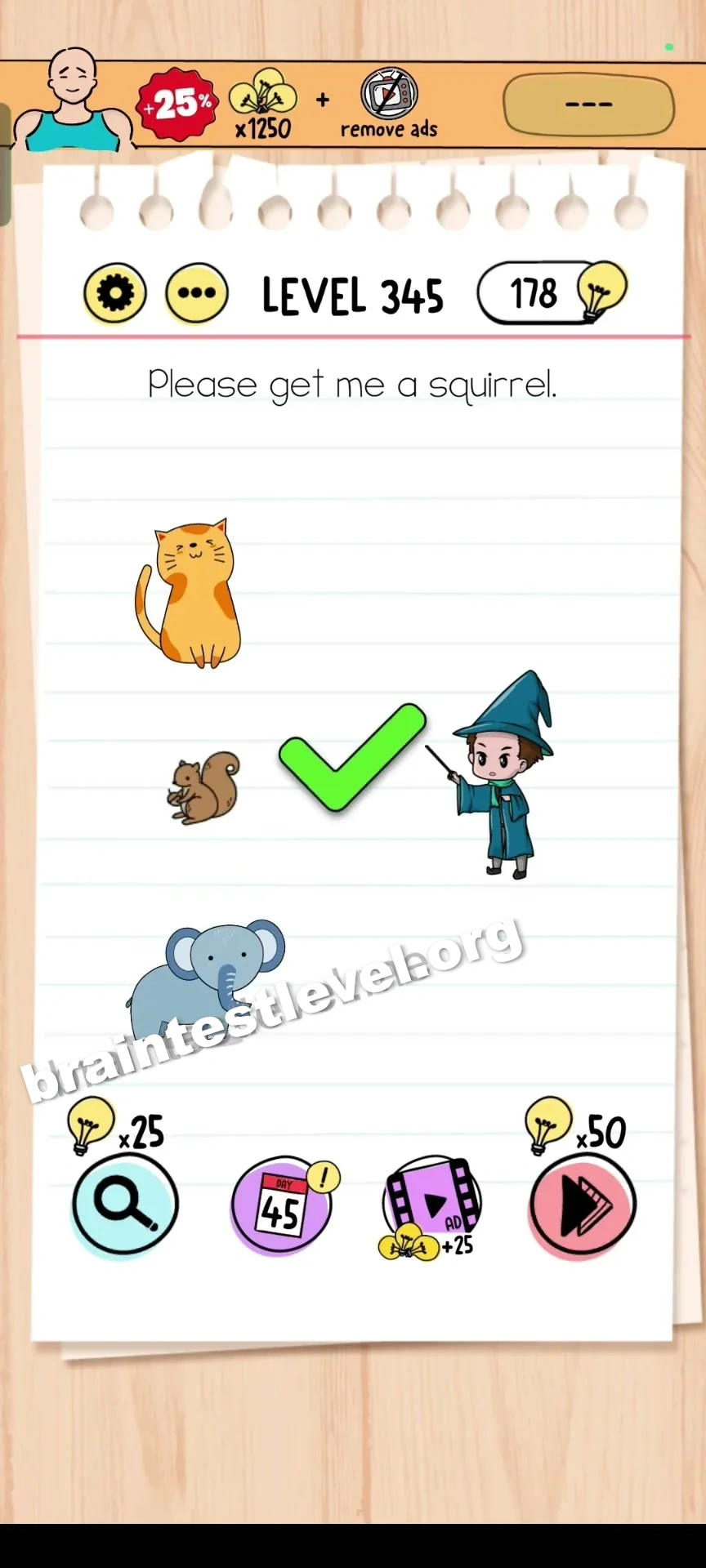 Brain Test Level 345 screenshot 2