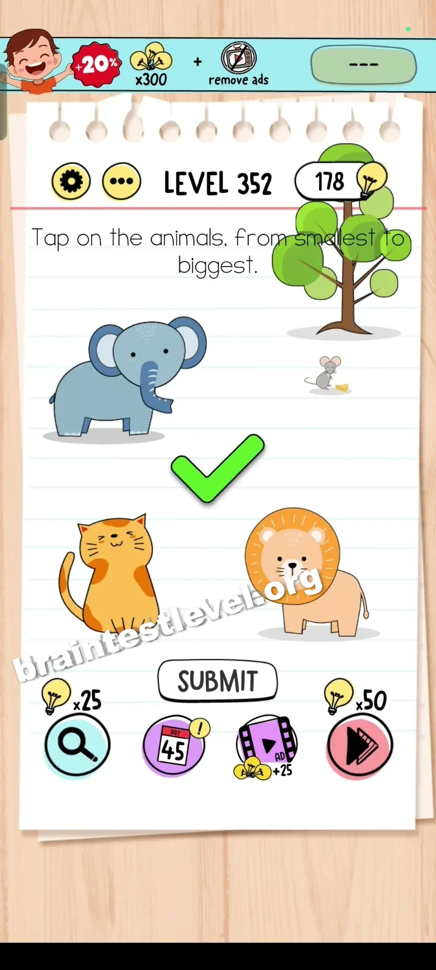 Brain Test Level 352 screenshot 2