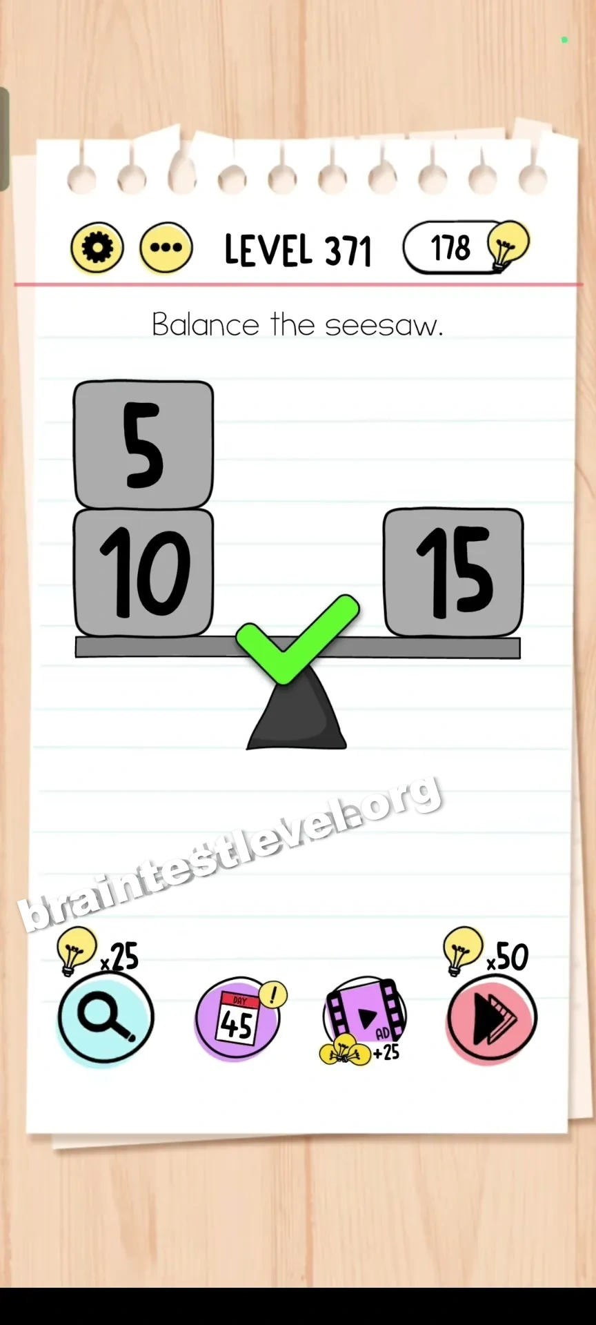Brain Test Level 371 screenshot 2