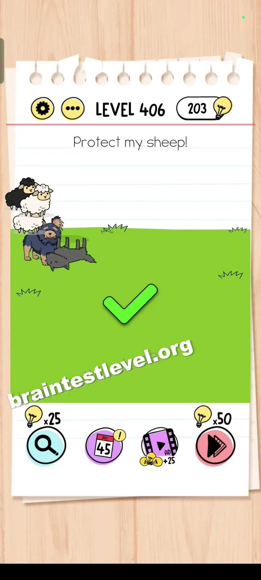 Brain Test Level 406 screenshot 2