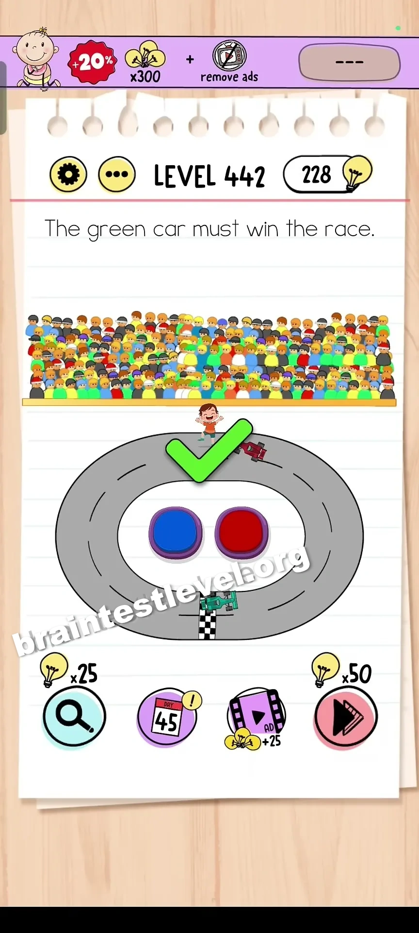 Brain Test Level 442 screenshot 2