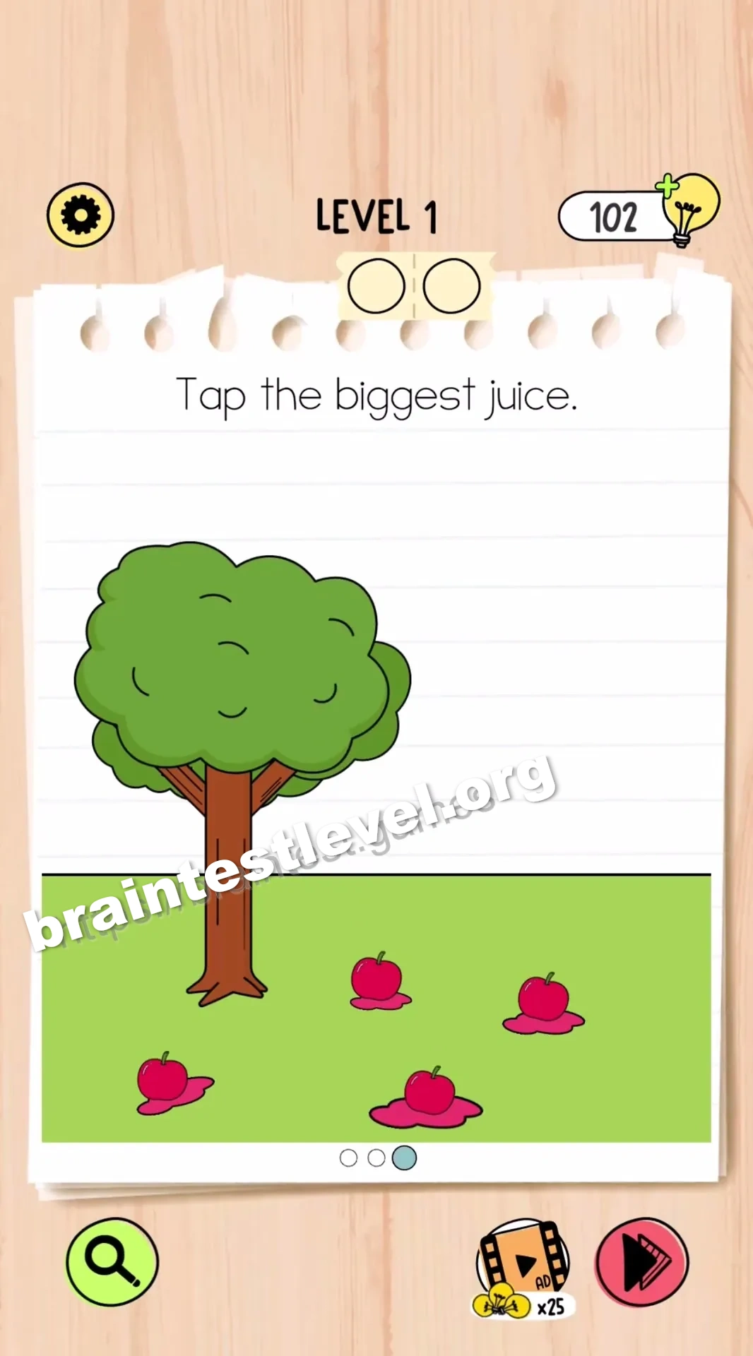 Brain Test 5 Level 1 scene 3 step 1