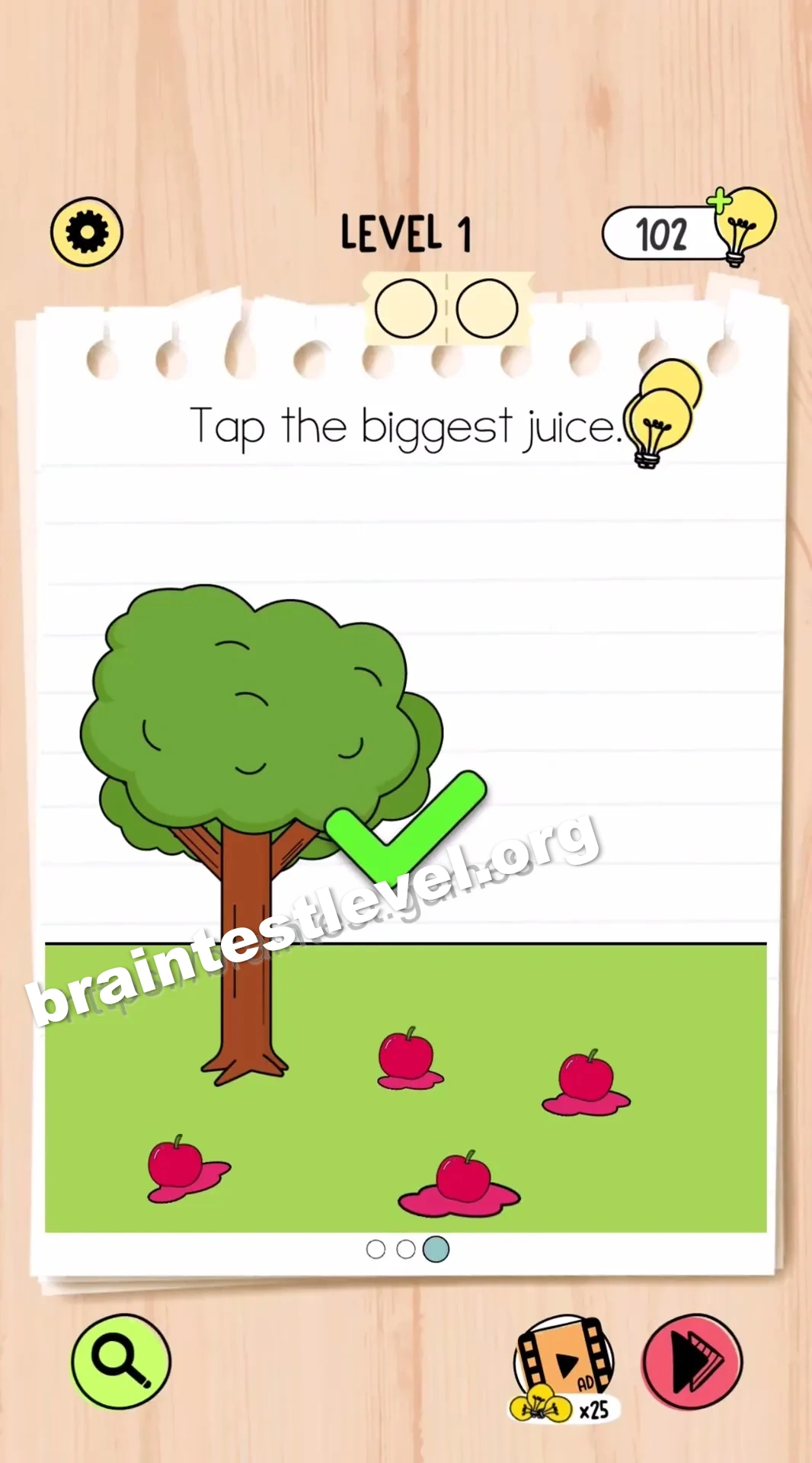 Brain Test 5 Level 1 scene 3 step 2