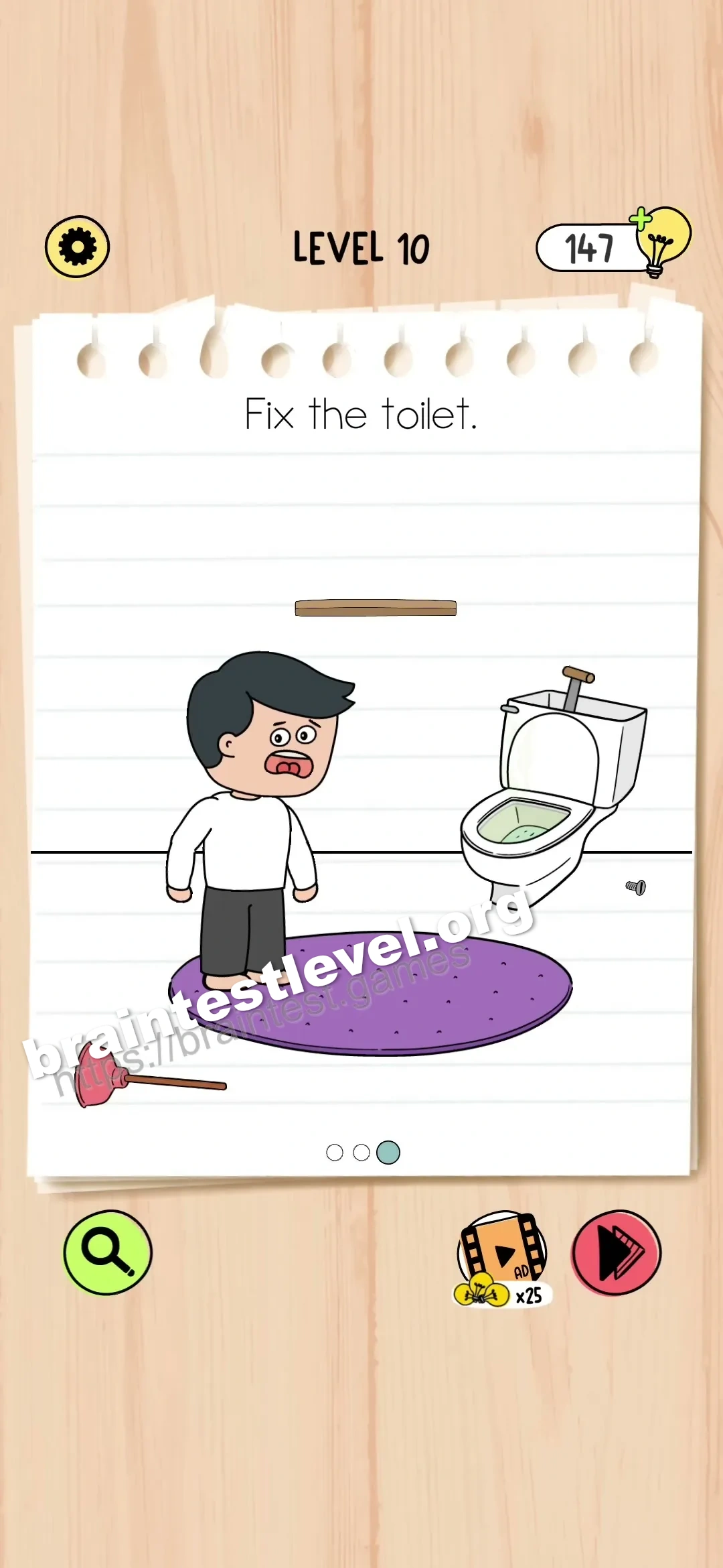 Brain Test 5 Level 10 scene 3 step 1