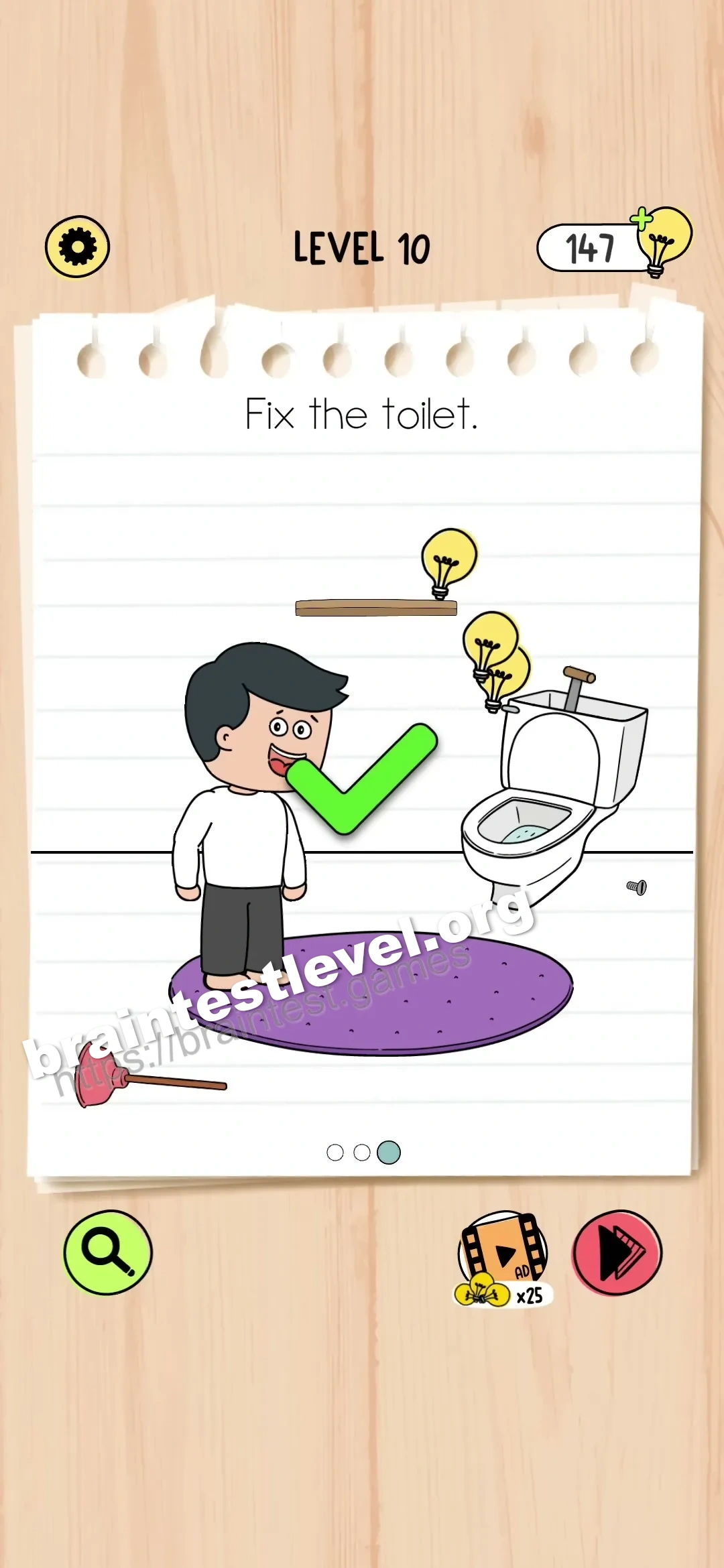 Brain Test 5 Level 10 scene 3 step 2
