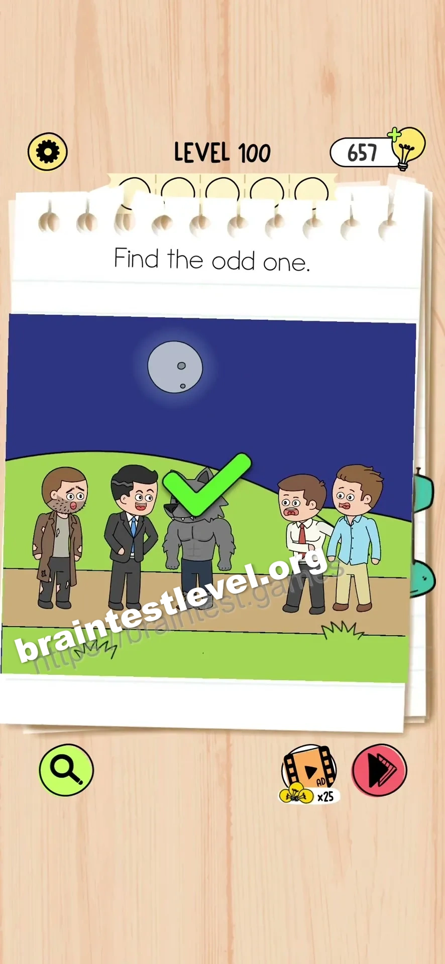 Brain Test 5 Level 100 scene 2 step 2