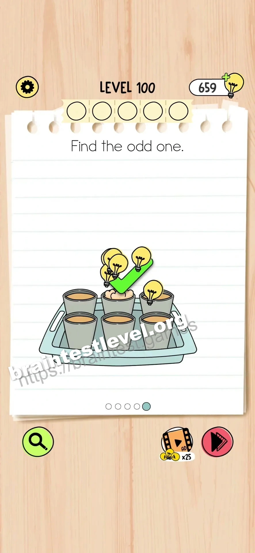 Brain Test 5 Level 100 scene 5 step 1