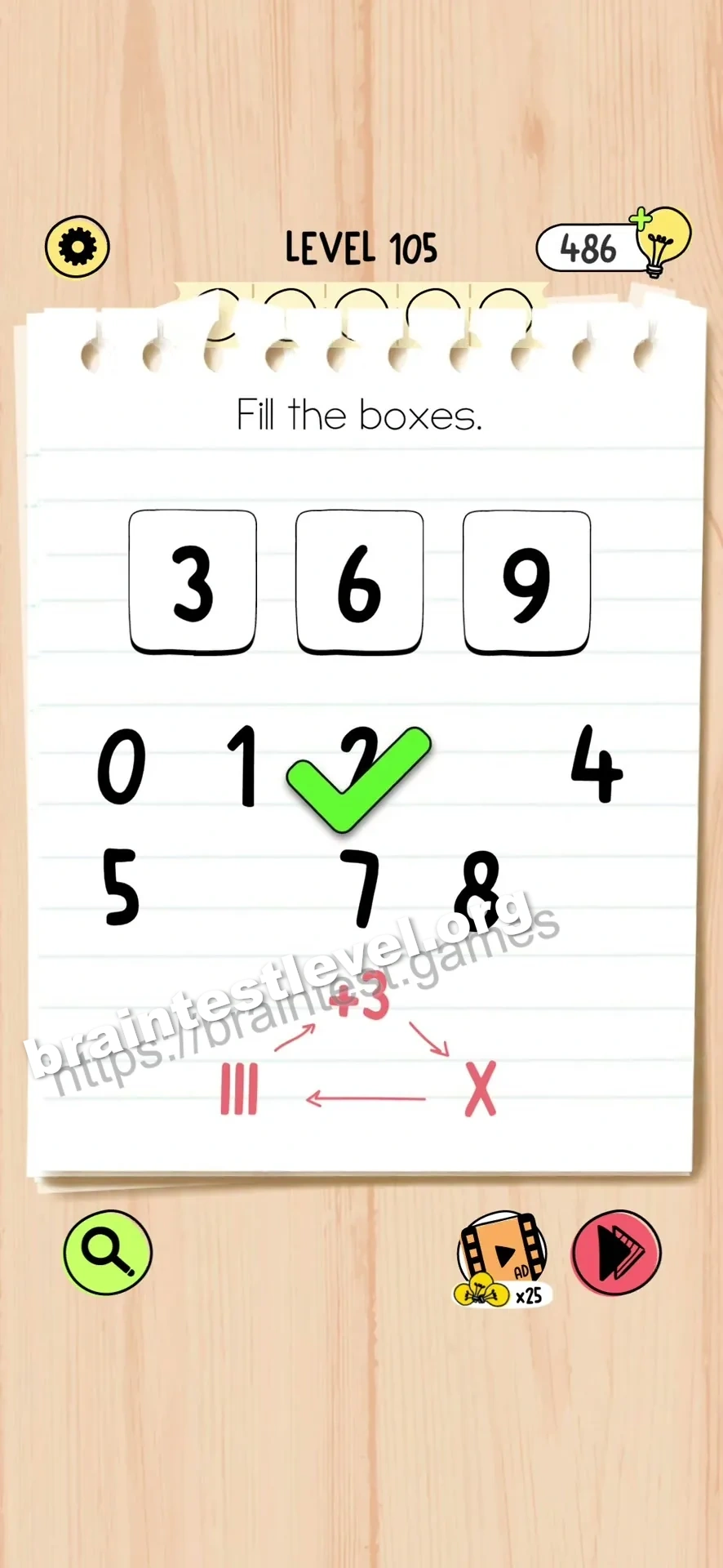 Brain Test 5 Level 105 scene 1 step 2