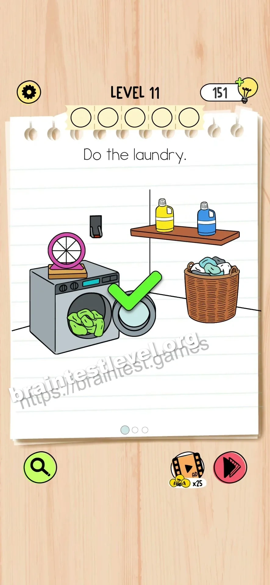 Brain Test 5 Level 11 scene 1 step 2