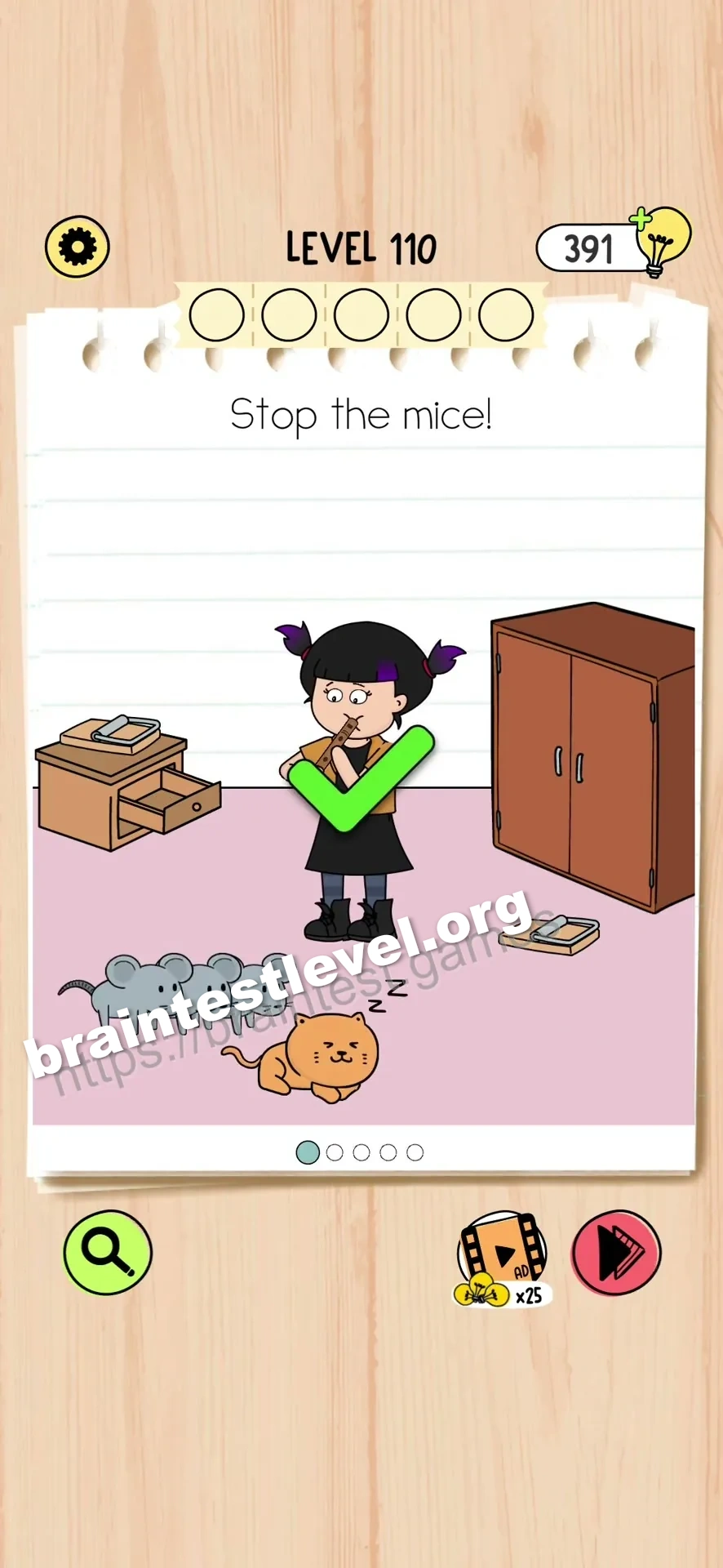 Brain Test 5 Level 110 scene 1 step 2