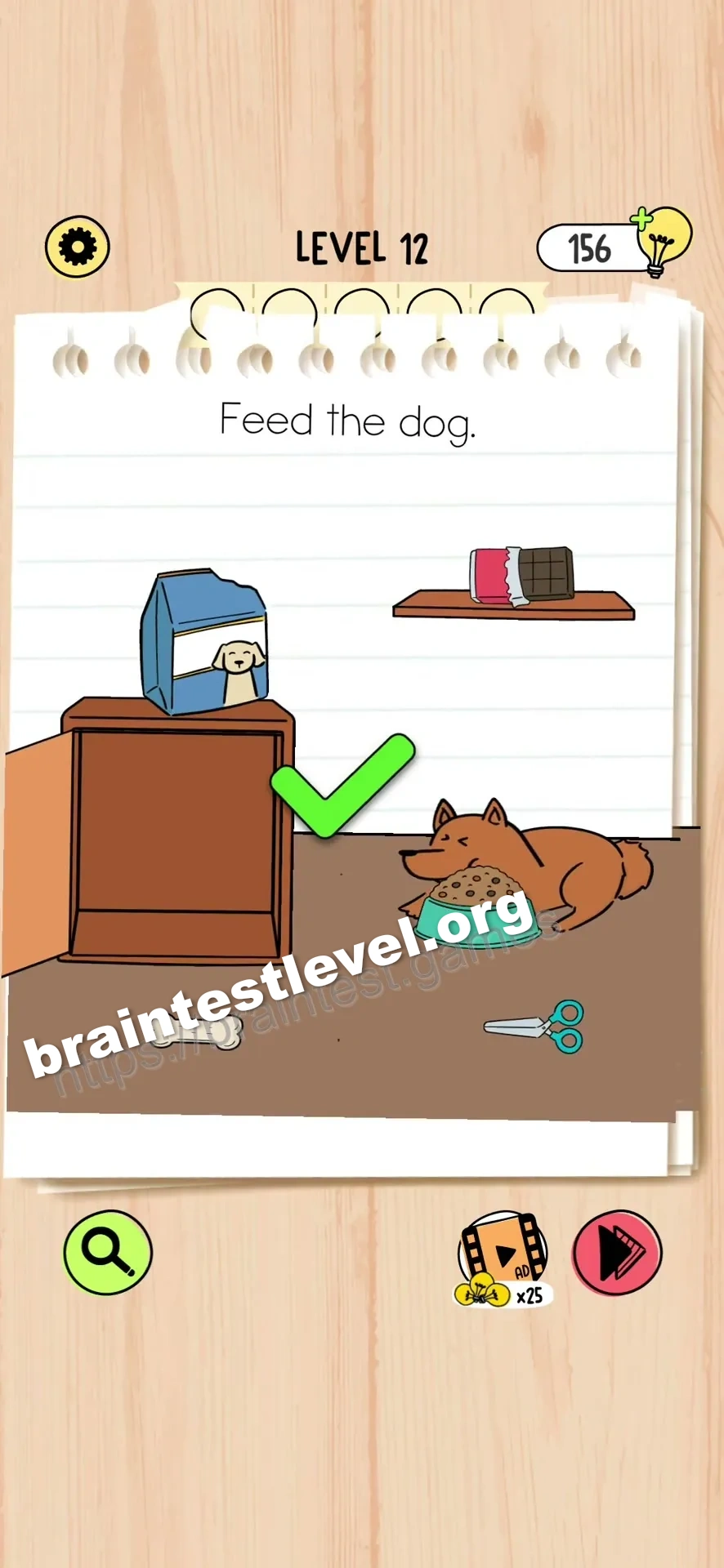 Brain Test 5 Level 12 scene 1 step 2