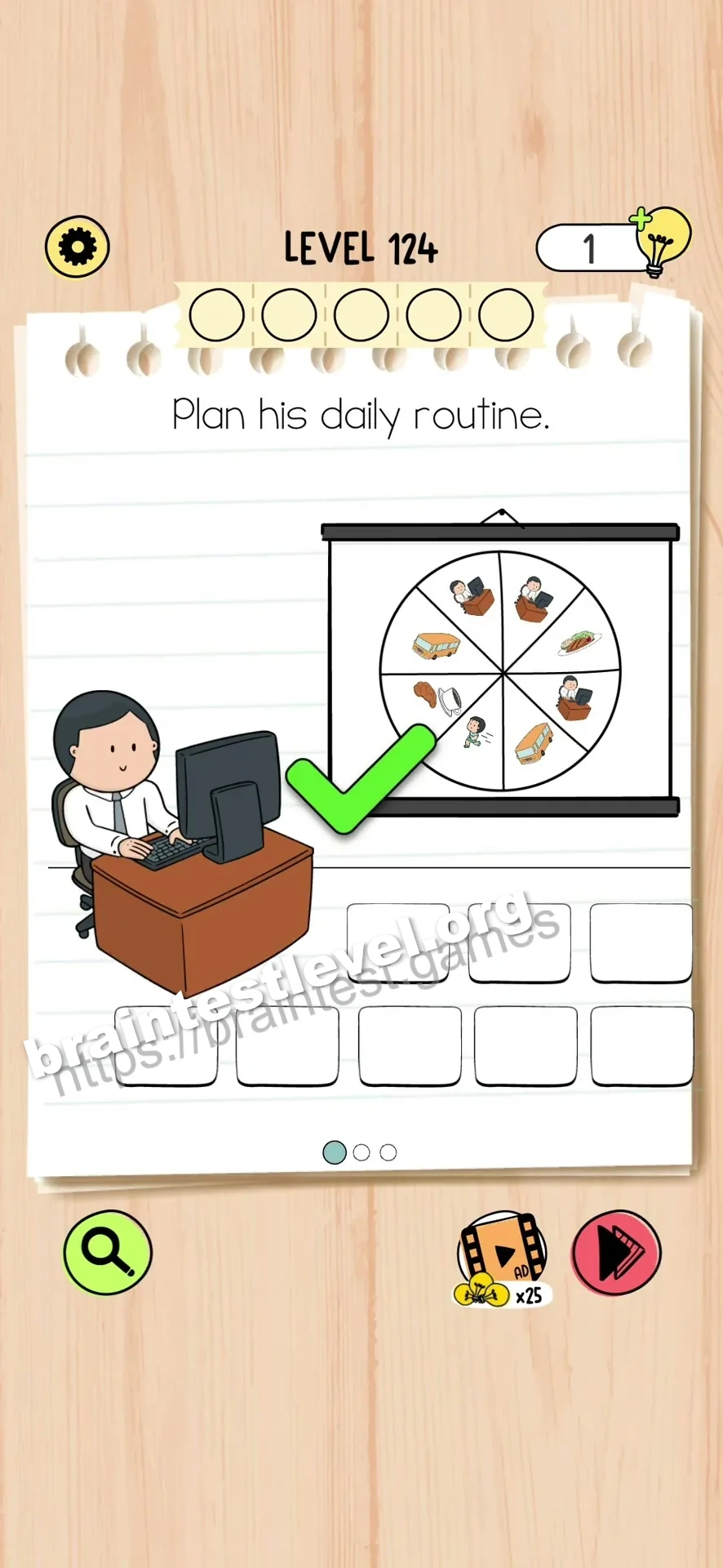 Brain Test 5 Level 124 scene 1 step 2