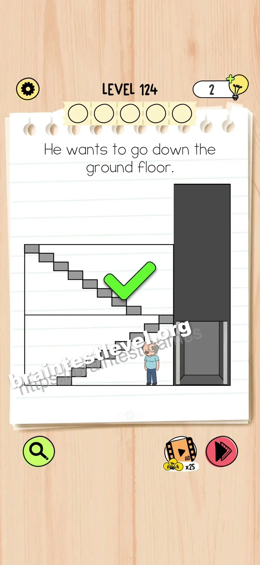 Brain Test 5 Level 124 scene 2 step 2