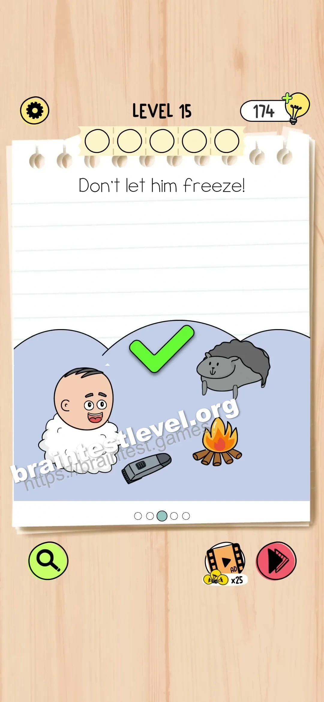 Brain Test 5 Level 15 scene 3 step 2