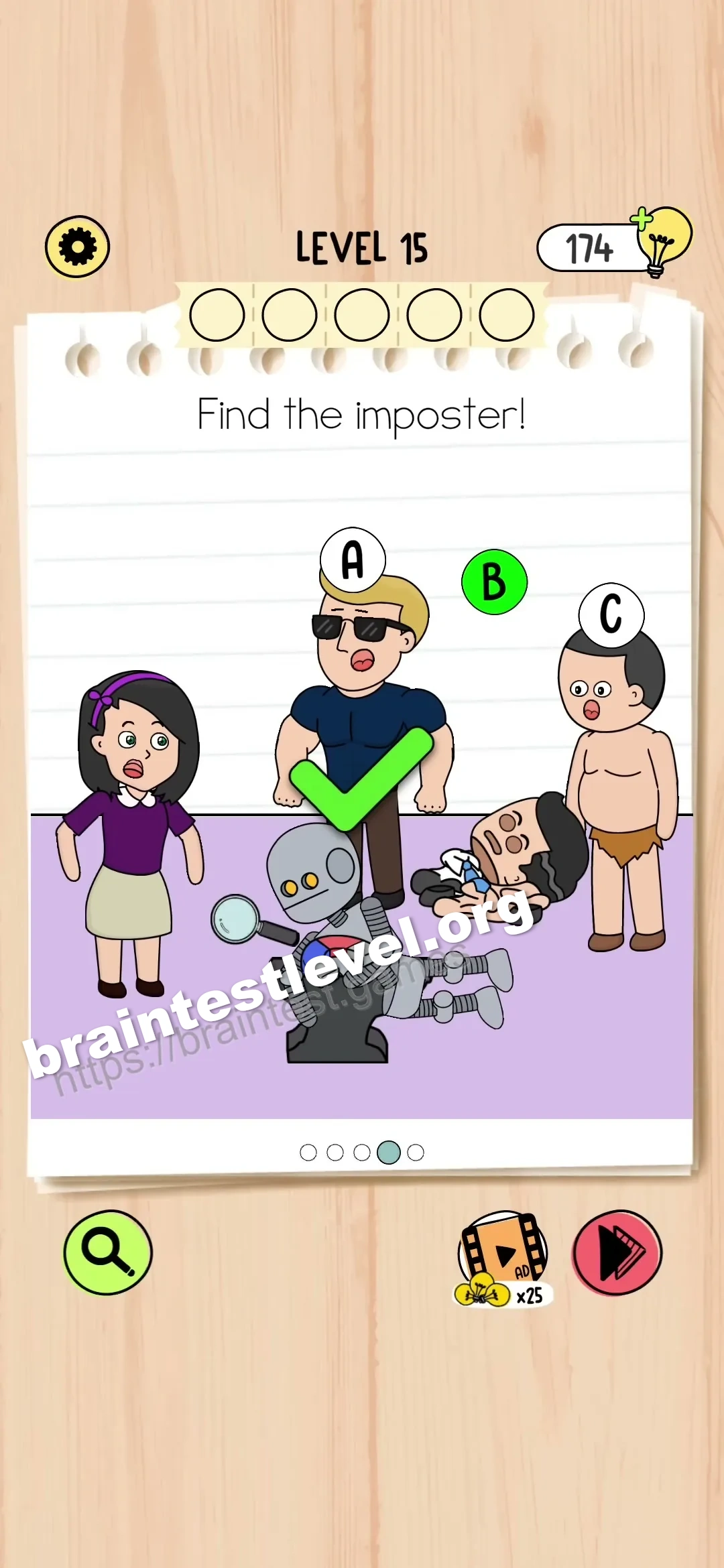 Brain Test 5 Level 15 scene 4 step 2