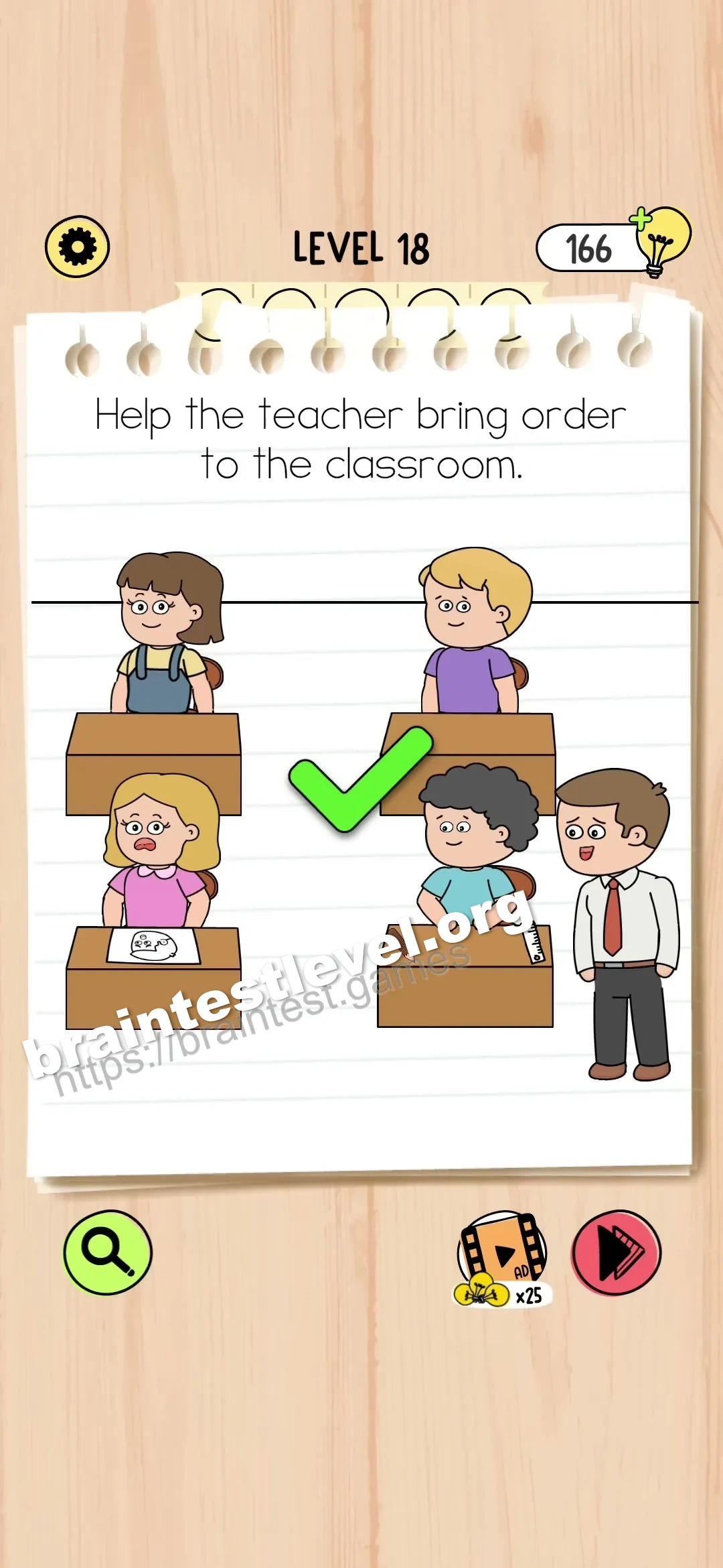 Brain Test 5 Level 18 scene 1 step 2