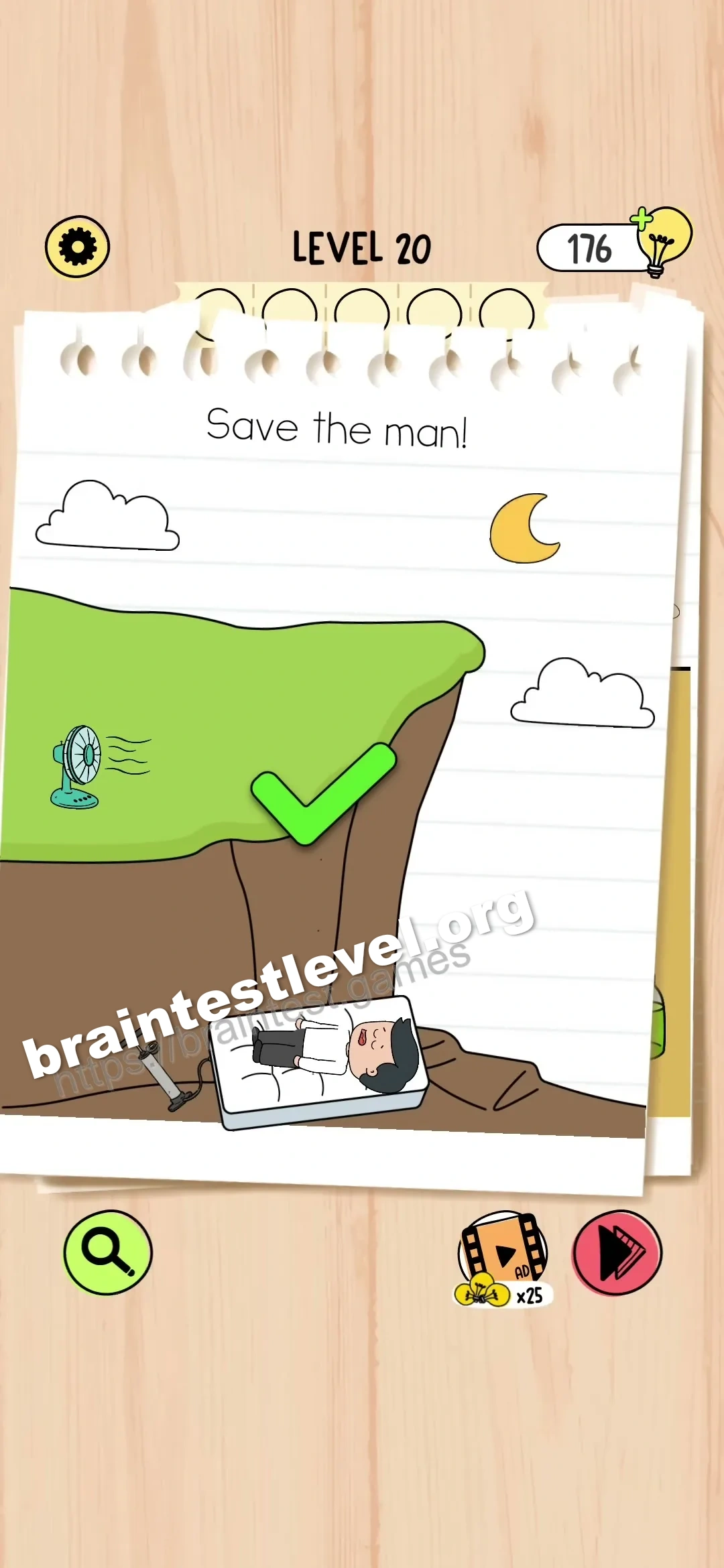 Brain Test 5 Level 20 scene 1 step 2