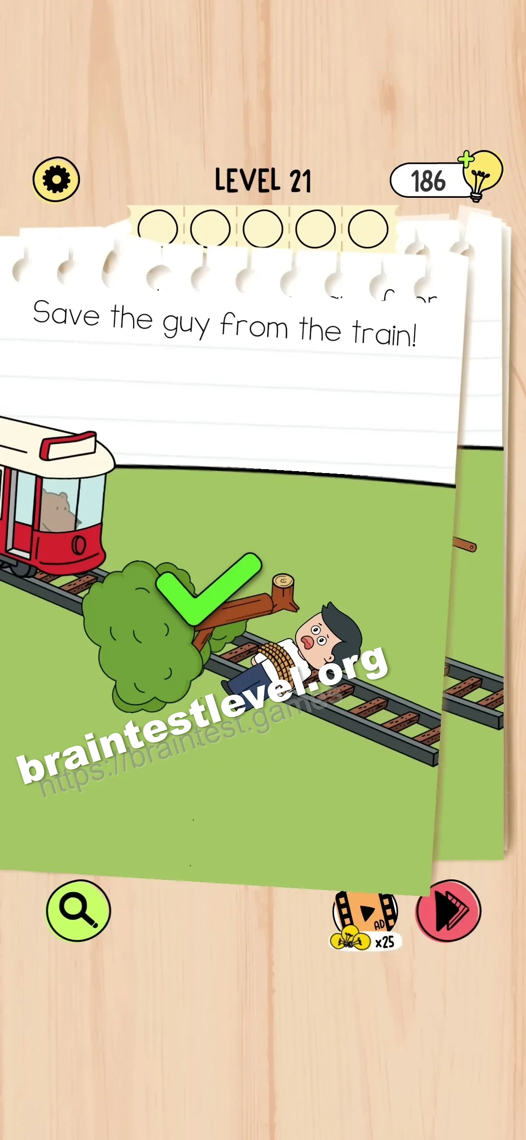 Brain Test 5 Level 21 scene 1 step 2