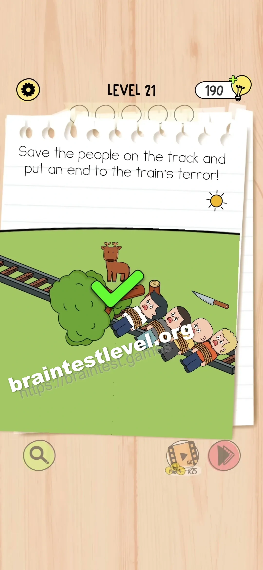 Brain Test 5 Level 21 scene 3 step 2