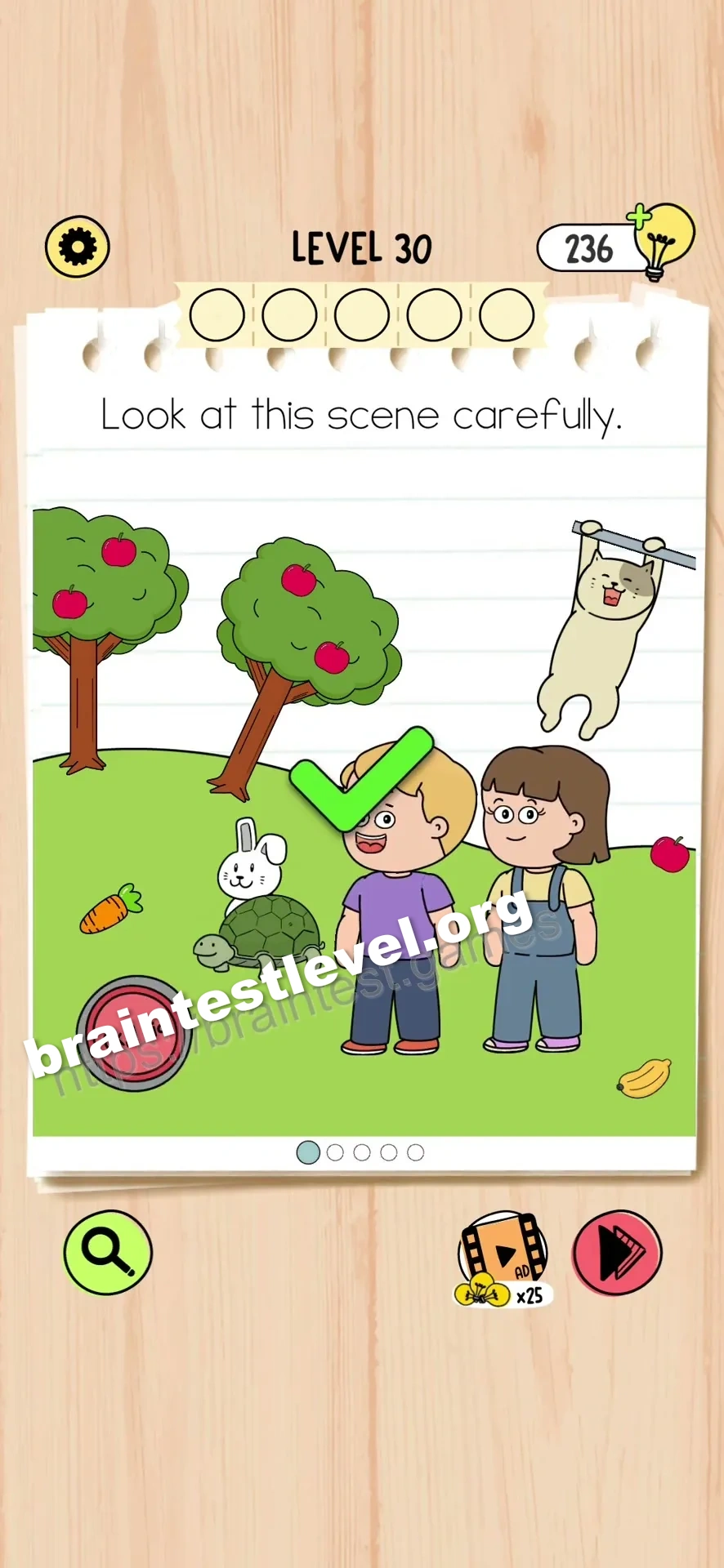 Brain Test 5 Level 30 scene 1 step 2