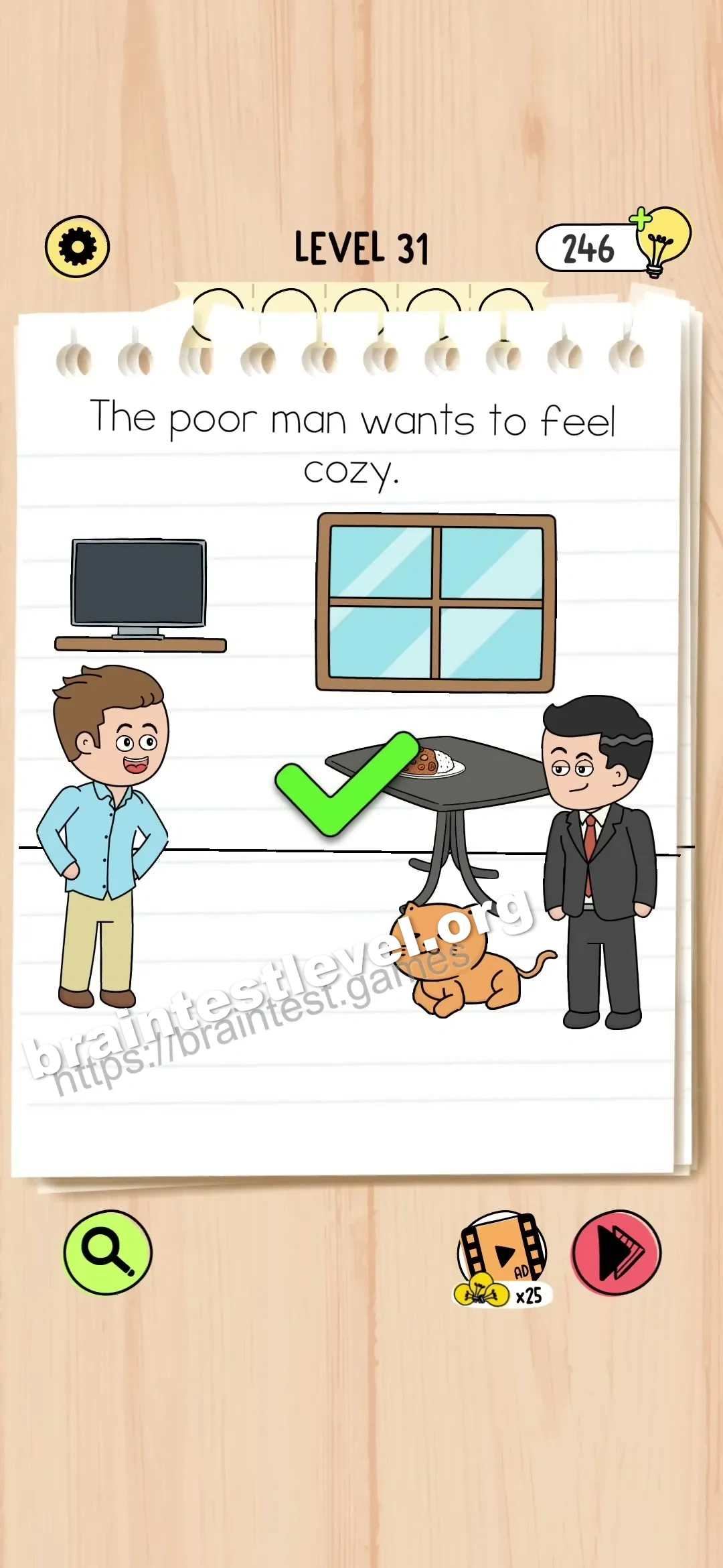 Brain Test 5 Level 31 scene 1 step 2