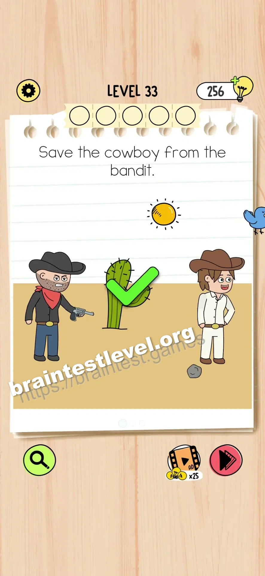 Brain Test 5 Level 33 scene 1 step 2