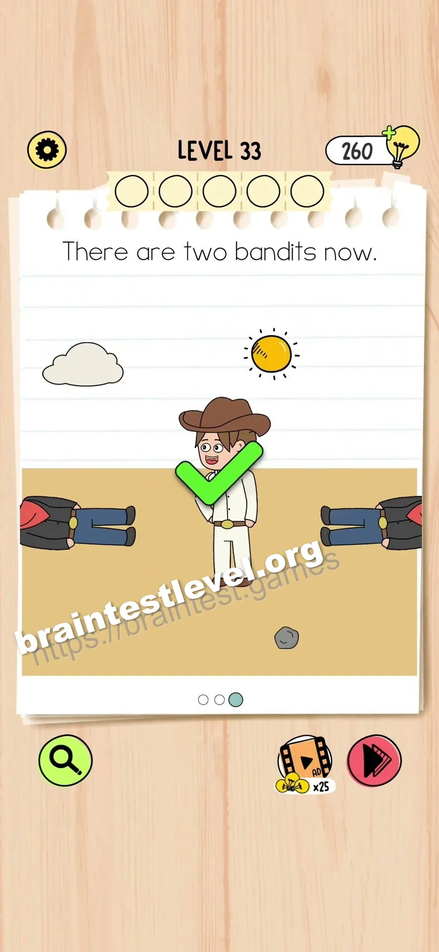 Brain Test 5 Level 33 scene 3 step 2