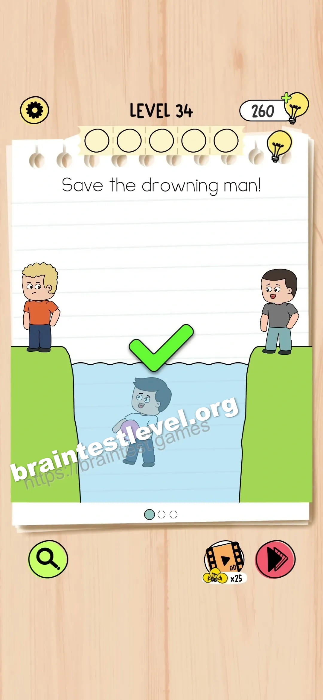 Brain Test 5 Level 34 scene 1 step 2