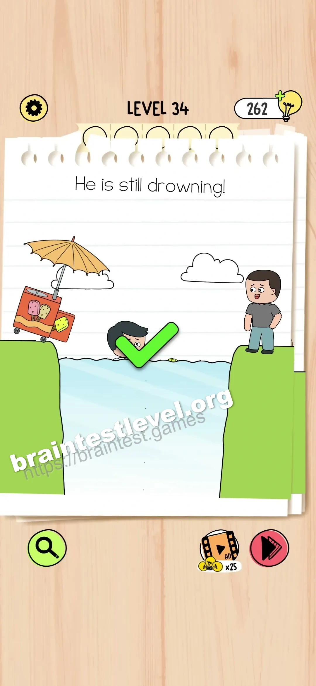 Brain Test 5 Level 34 scene 2 step 2