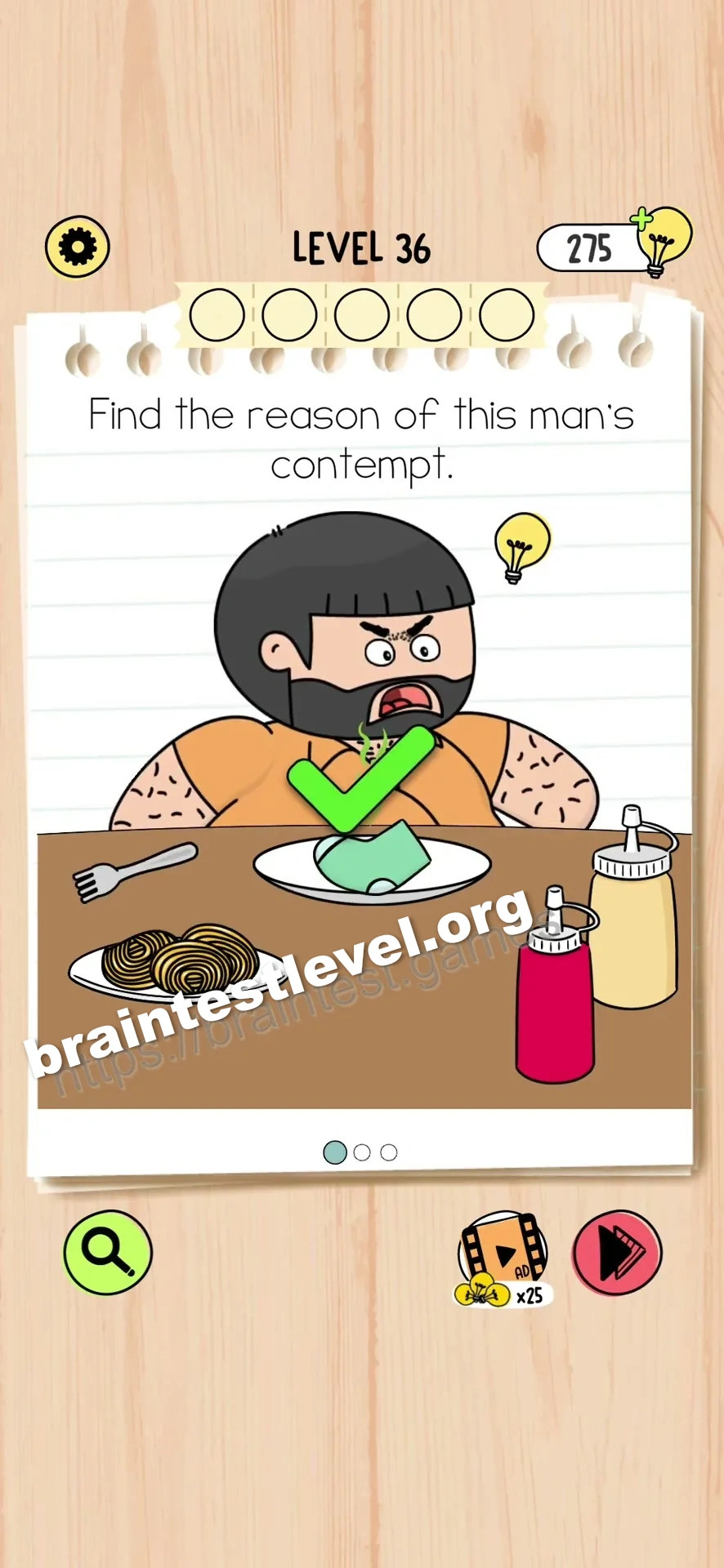 Brain Test 5 Level 36 scene 1 step 2