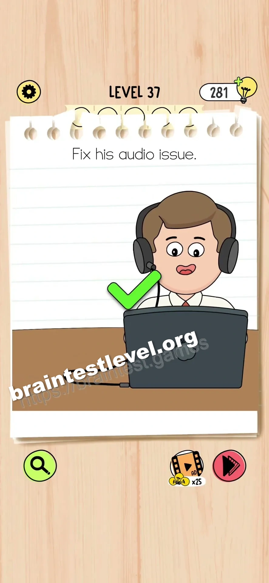 Brain Test 5 Level 37 scene 1 step 2