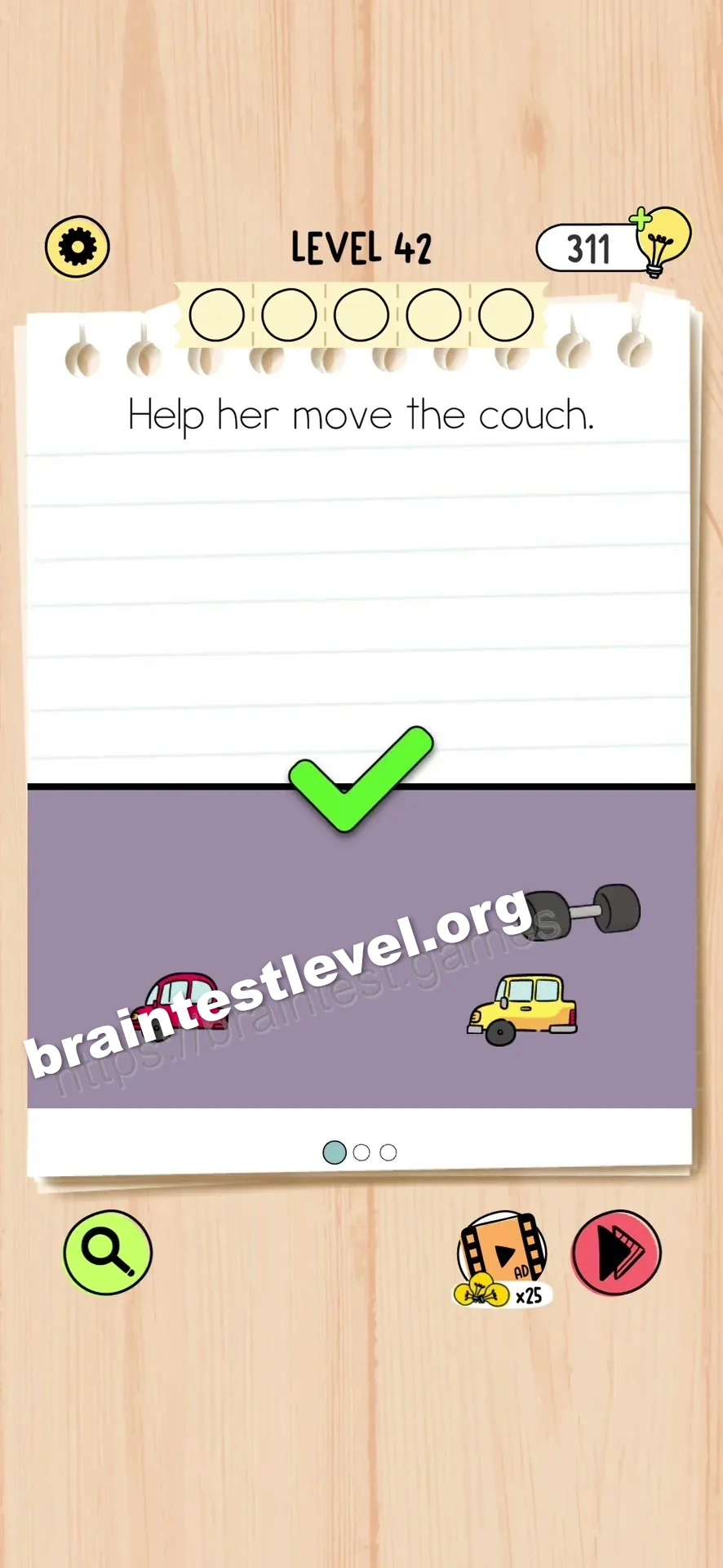 Brain Test 5 Level 42 scene 1 step 2