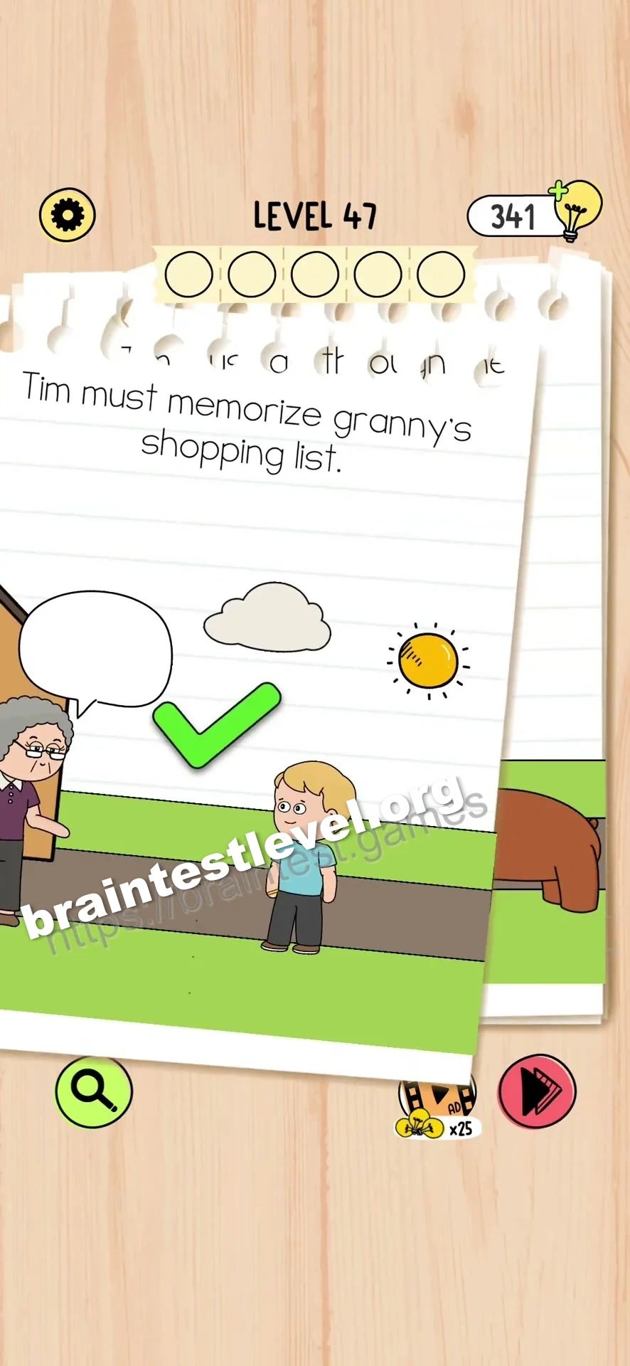 Brain Test 5 Level 47 scene 1 step 2