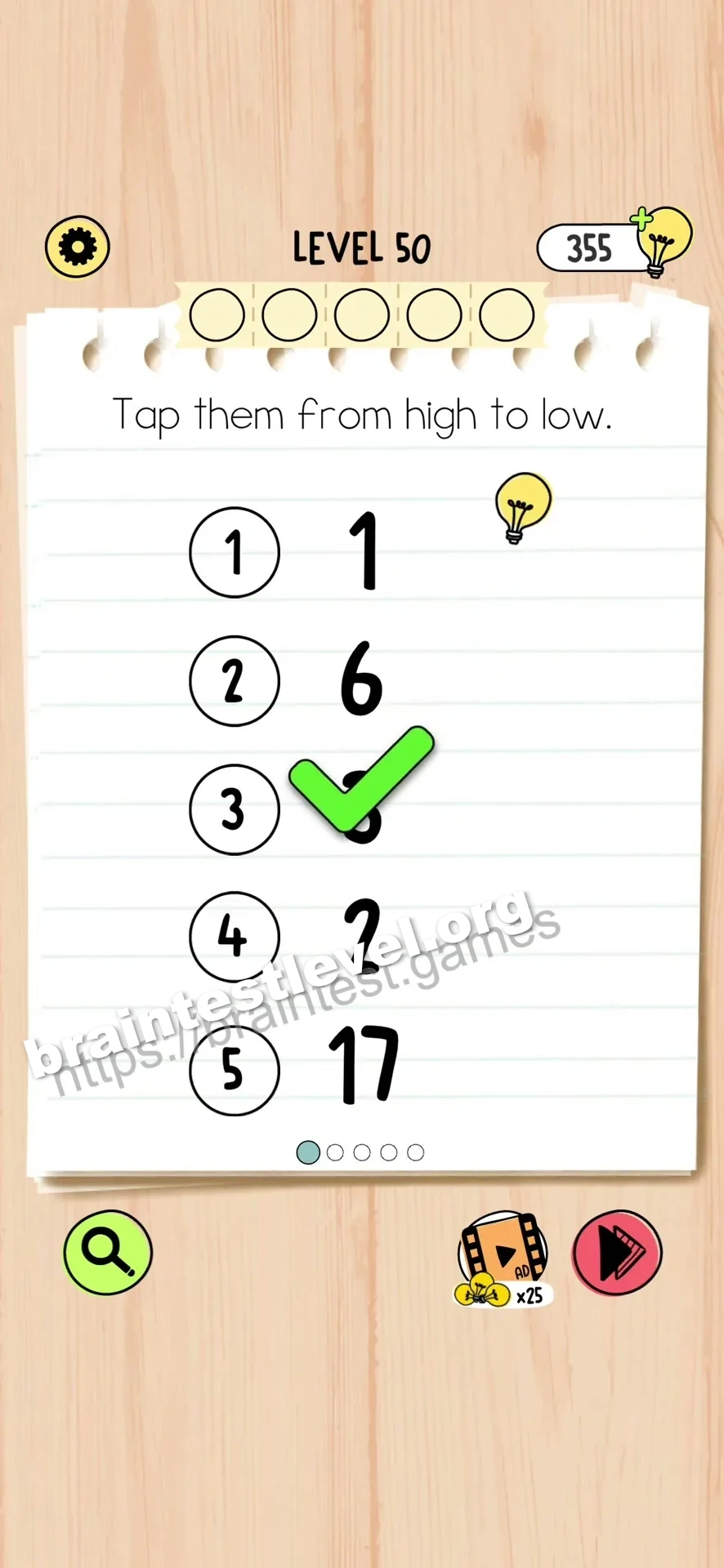 Brain Test 5 Level 50 scene 1 step 2