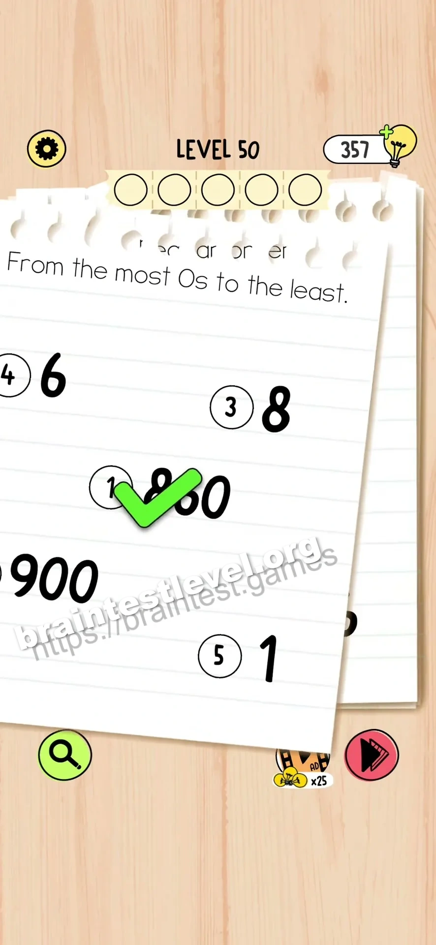 Brain Test 5 Level 50 scene 2 step 2