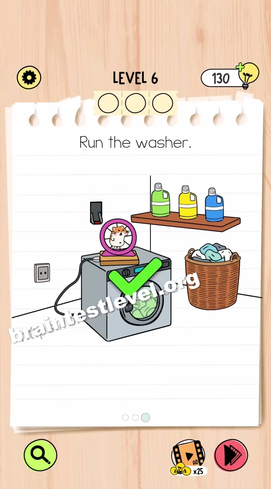 Brain Test 5 Level 6 scene 3 step 2