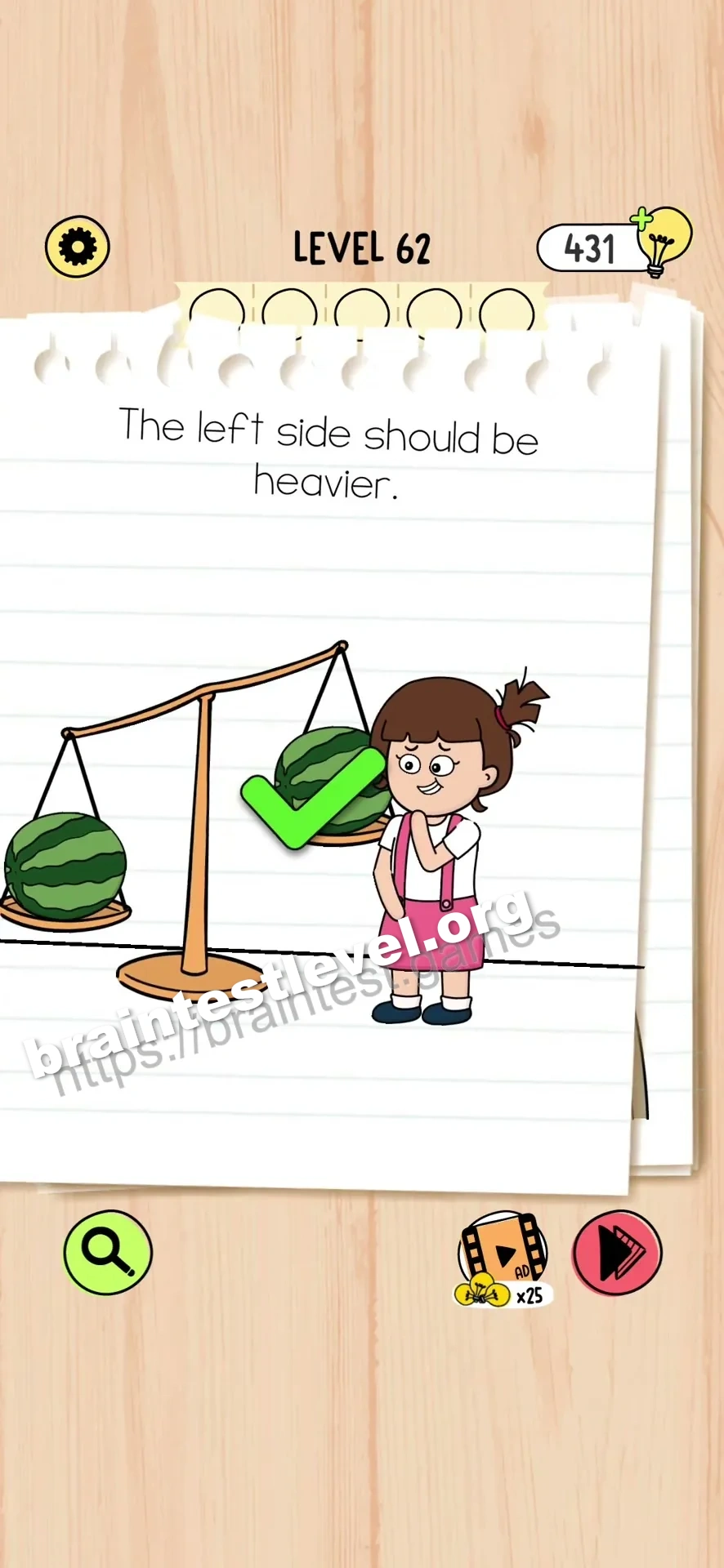 Brain Test 5 Level 62 scene 1 step 2