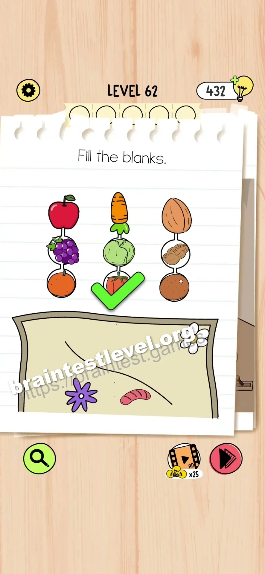 Brain Test 5 Level 62 scene 2 step 2