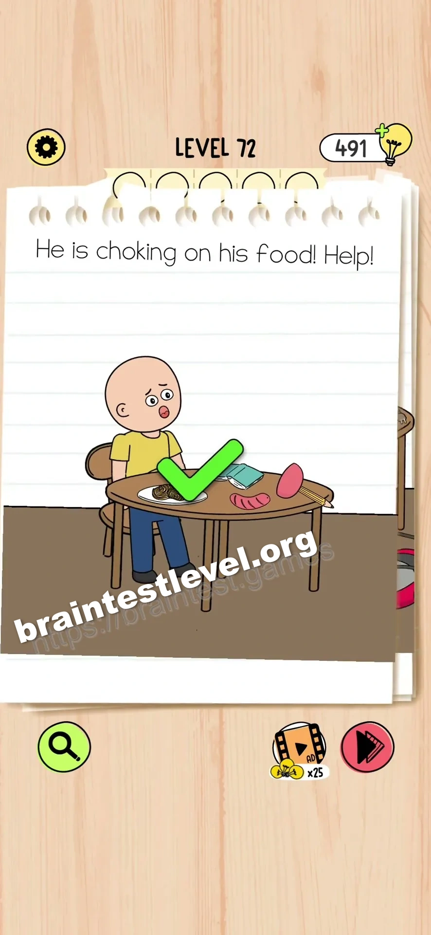 Brain Test 5 Level 72 scene 1 step 2