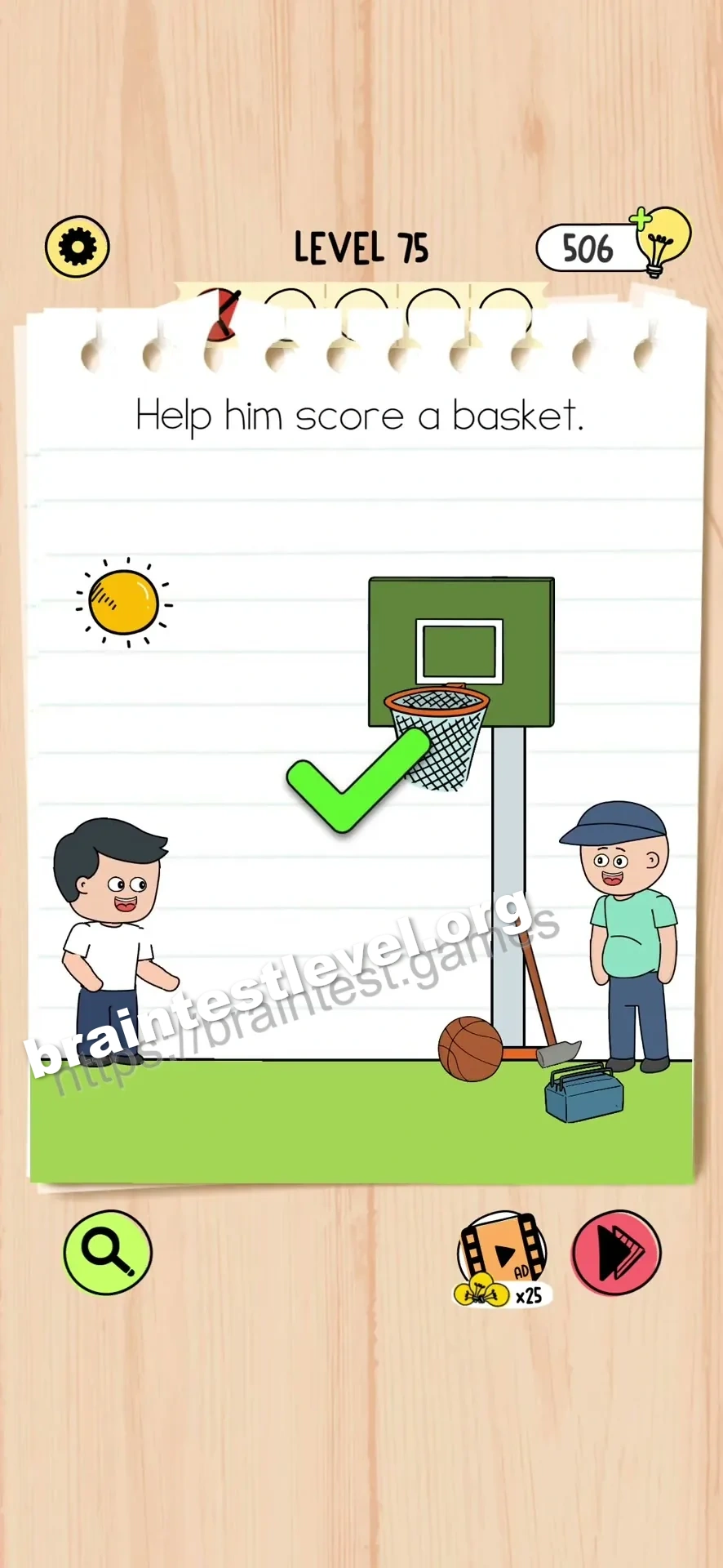 Brain Test 5 Level 75 scene 1 step 2