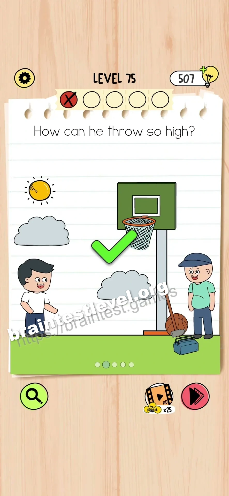 Brain Test 5 Level 75 scene 2 step 2