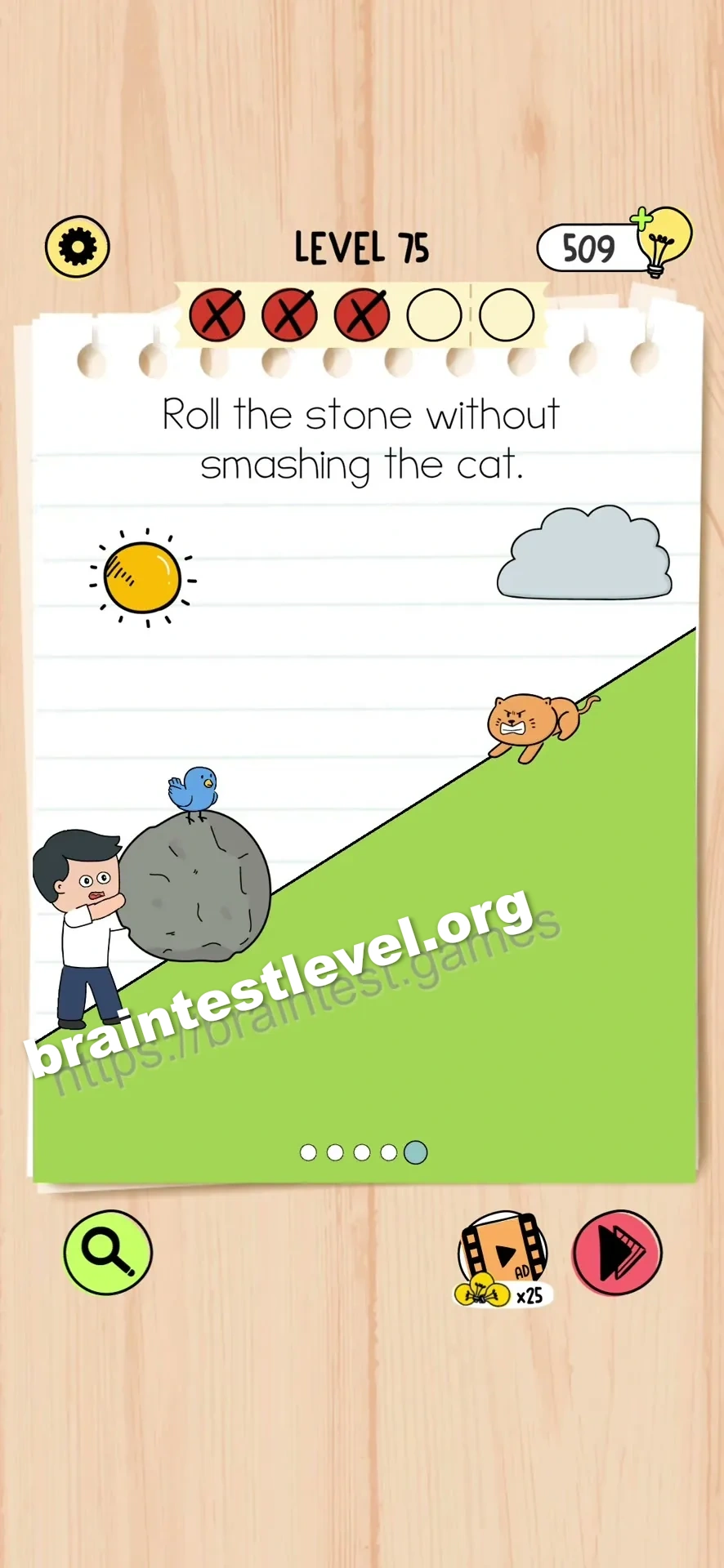 Brain Test 5 Level 75 scene 5 step 1