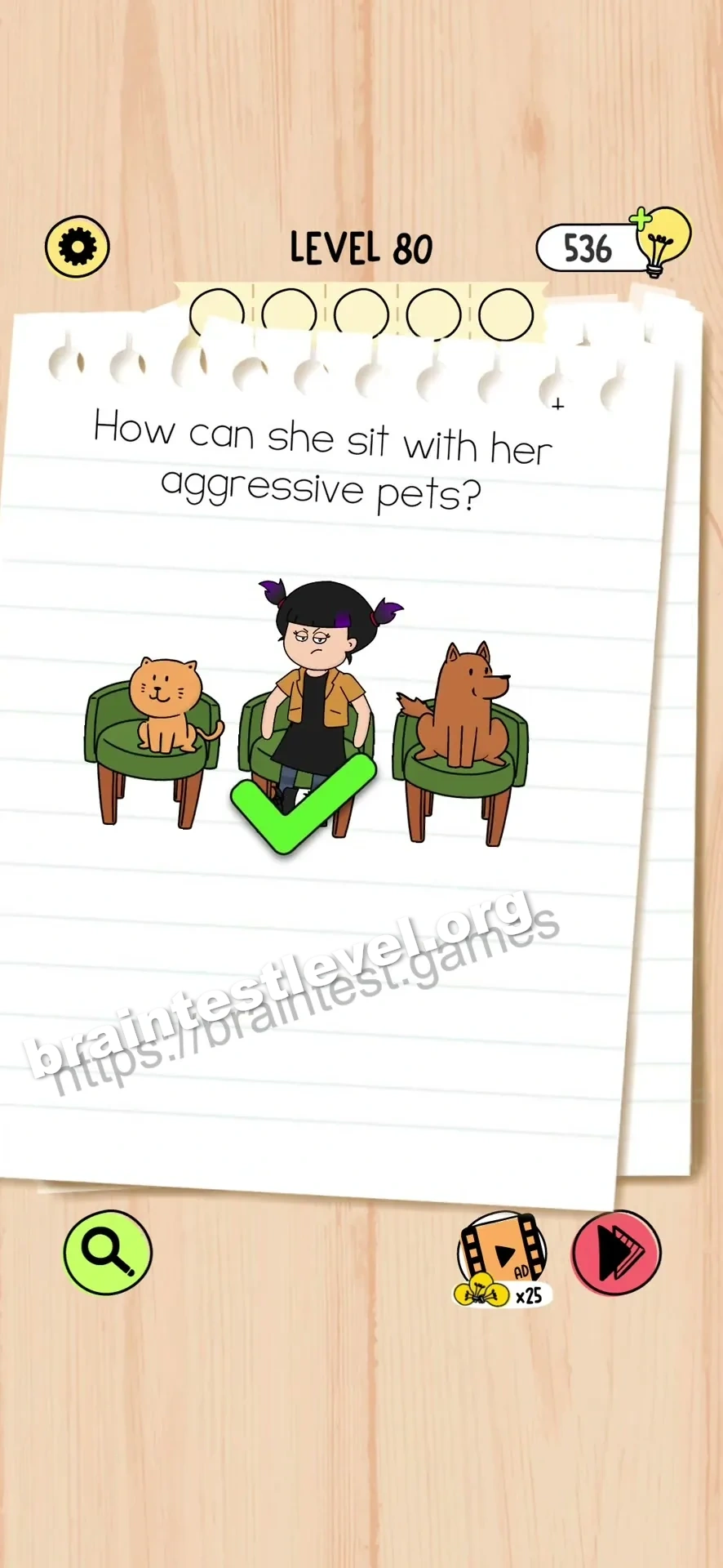 Brain Test 5 Level 80 scene 1 step 2