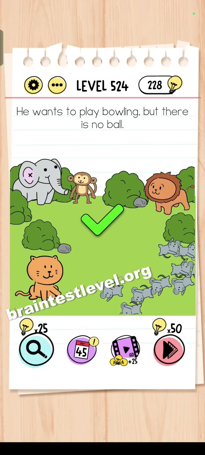Brain Test Level 524 screenshot 2