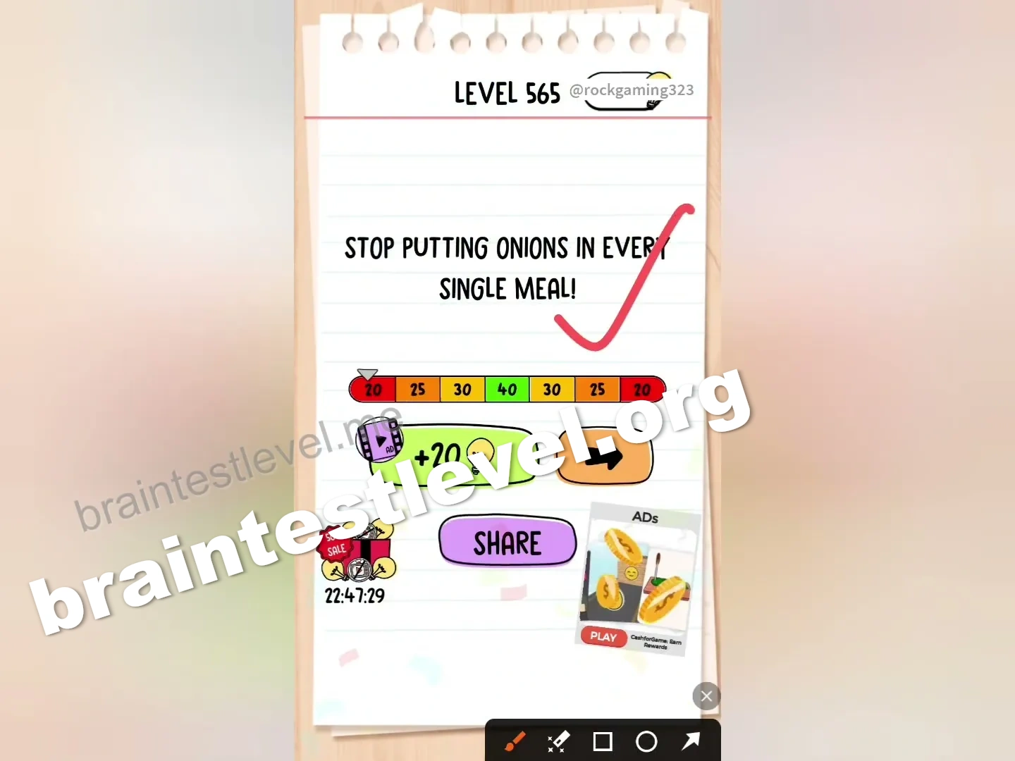 Brain Test Level 565 screenshot 2