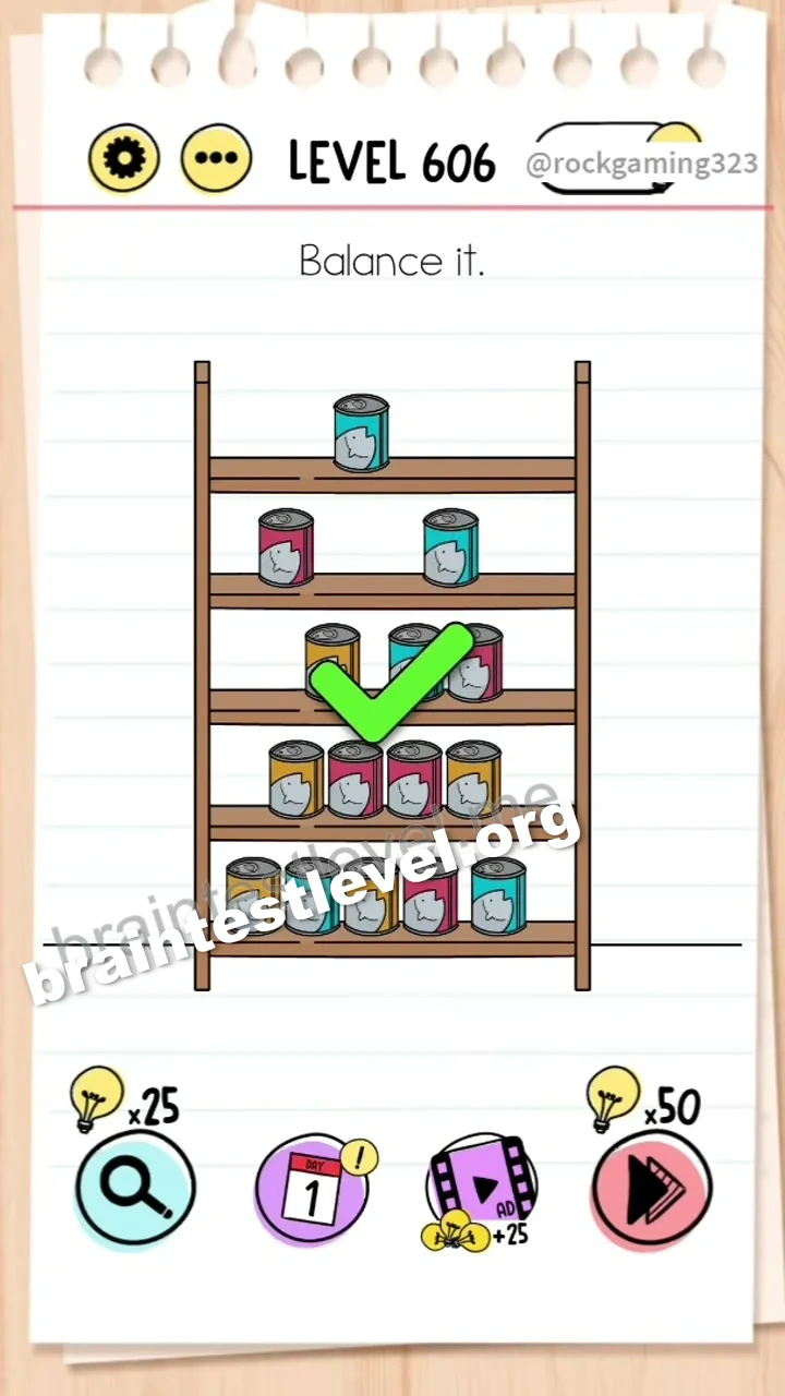 Brain Test Level 606 screenshot 2